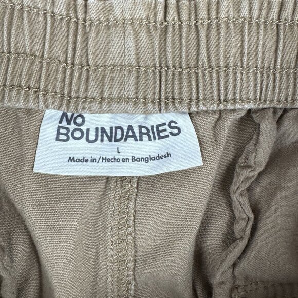 No Boundaries Men's Brown  Wide Leg Cargo Pants Size L Baggy Y2K Skater Grunge - Picture 6 of 9